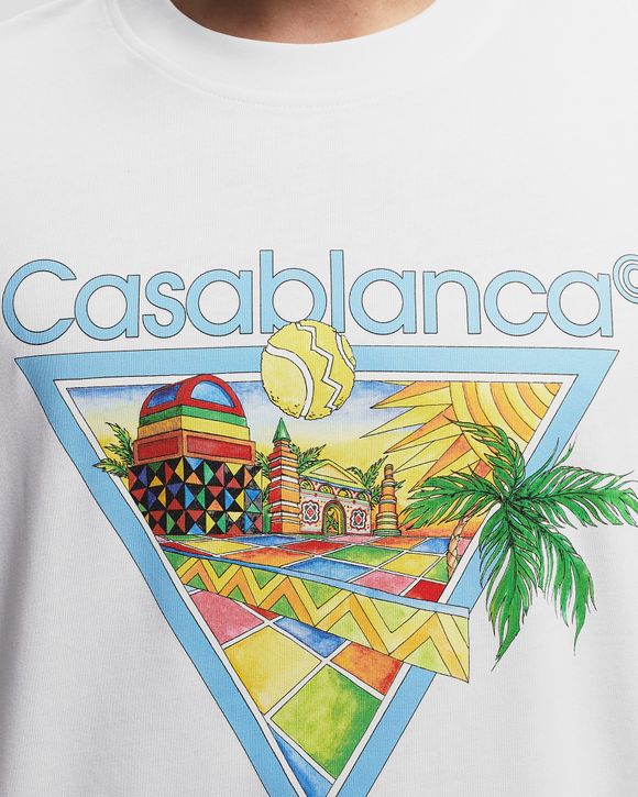 Casablanca AFRO CUBISM TENNIS CLUB PRINTED T-SHIRT White