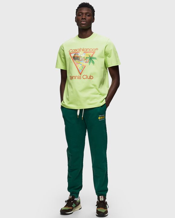 Casablanca AFRO CUBISM TENNIS CLUB PRINTED T-SHIRT Green - AFRO CUBISM  TENNIS CLUB