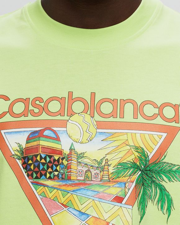 Casablanca AFRO CUBISM TENNIS CLUB PRINTED T-SHIRT Green | BSTN Store