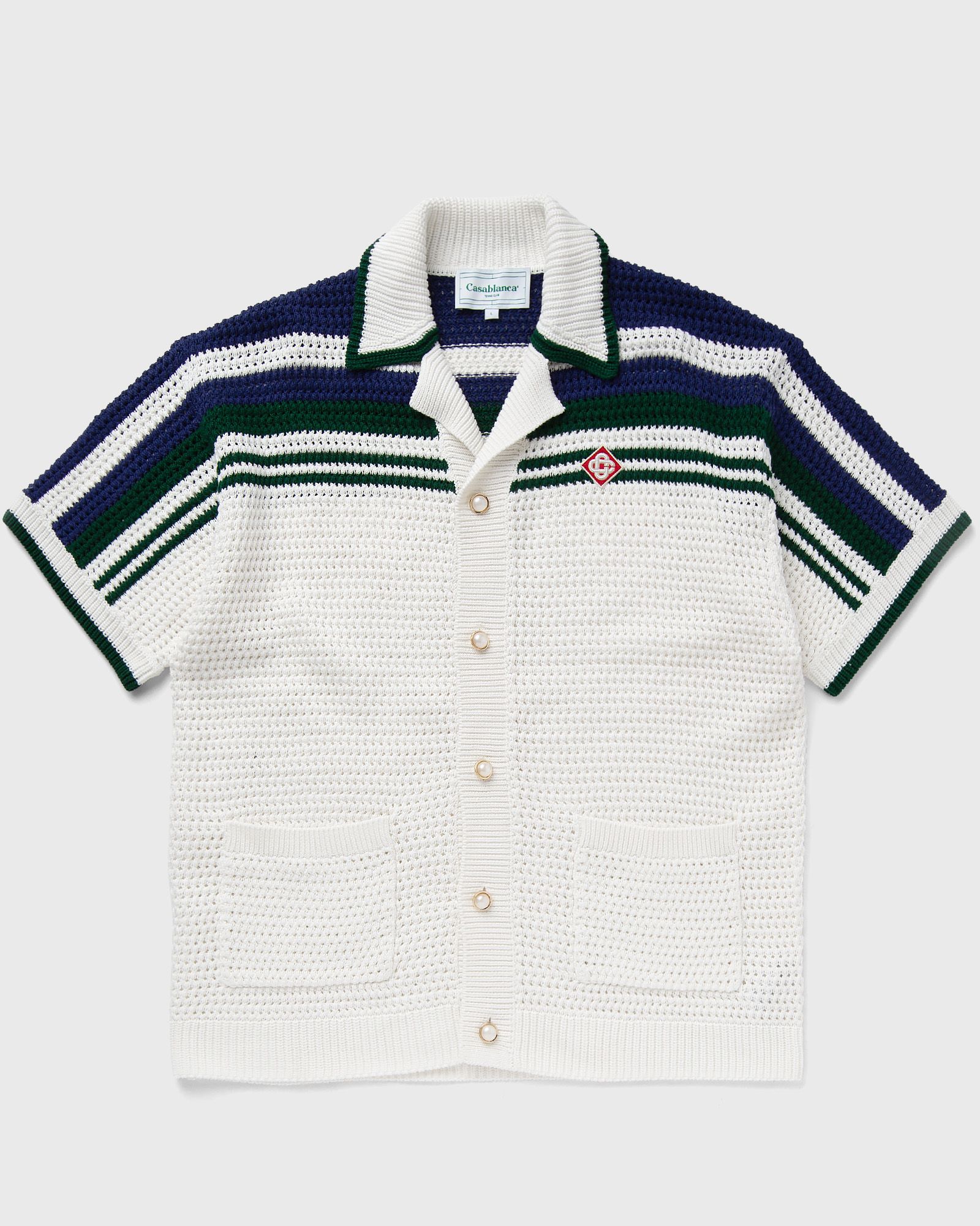 CROCHET EFFECT TENNIS SHIRT