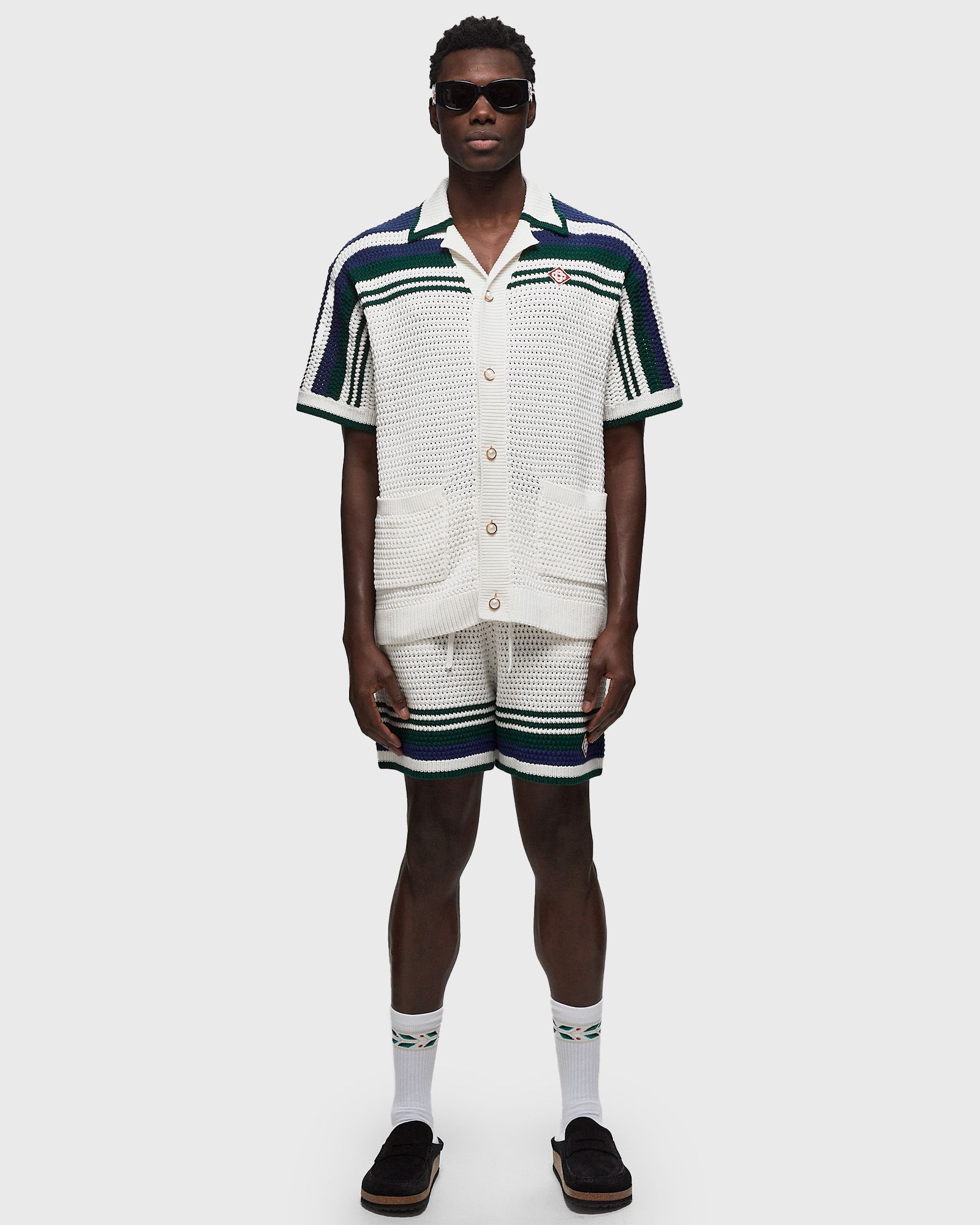 CROCHET EFFECT TENNIS SHIRT