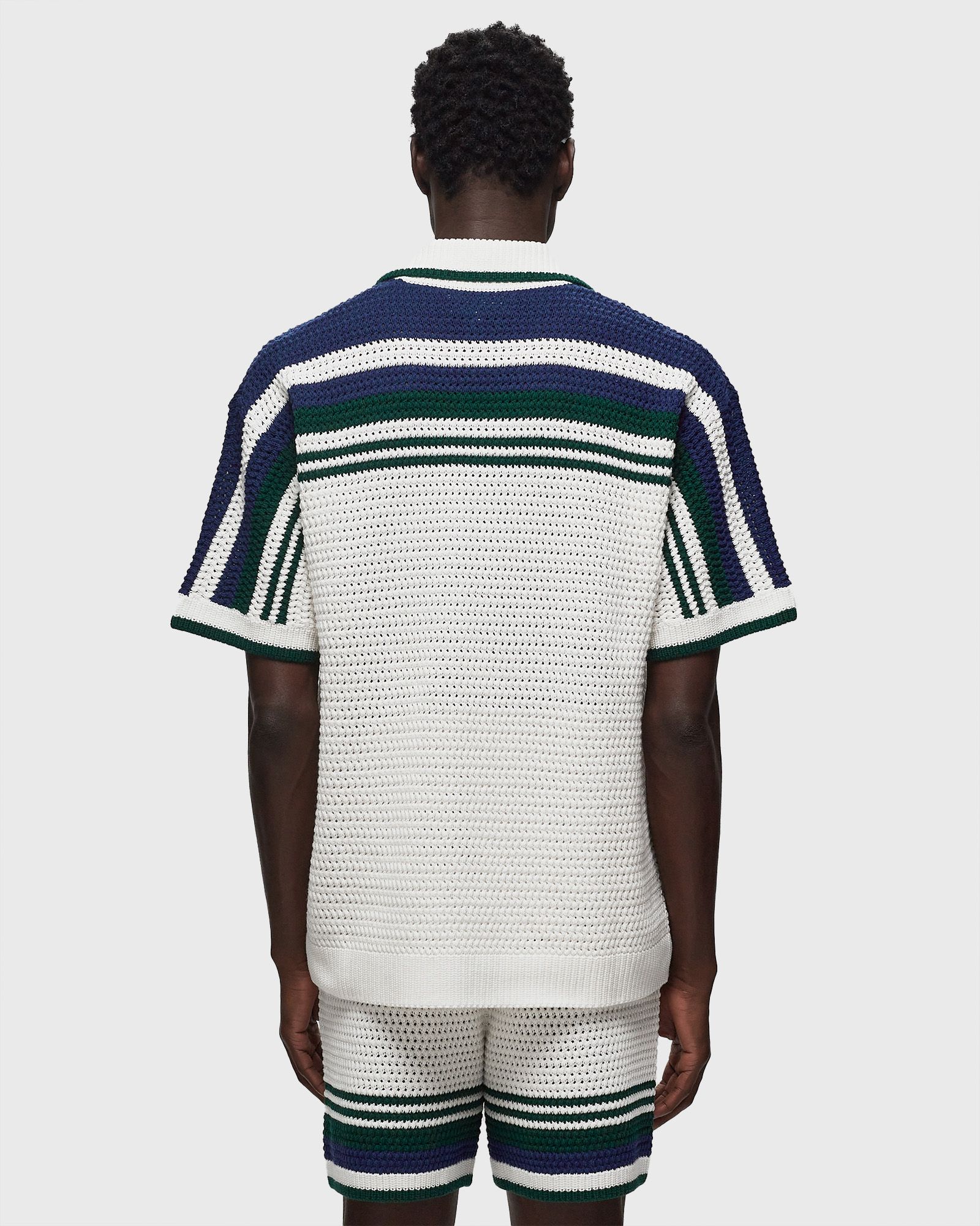 CROCHET EFFECT TENNIS SHIRT
