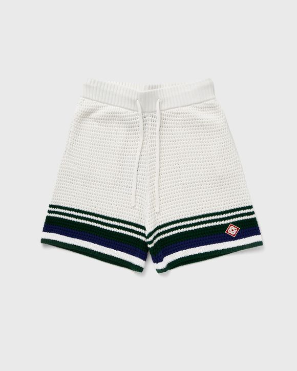 Casablanca CROCHET EFFECT TENNIS SHORTS White