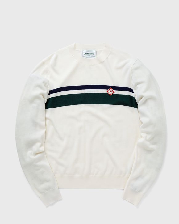 STRIPED WOOL CREW NECK JUMPER