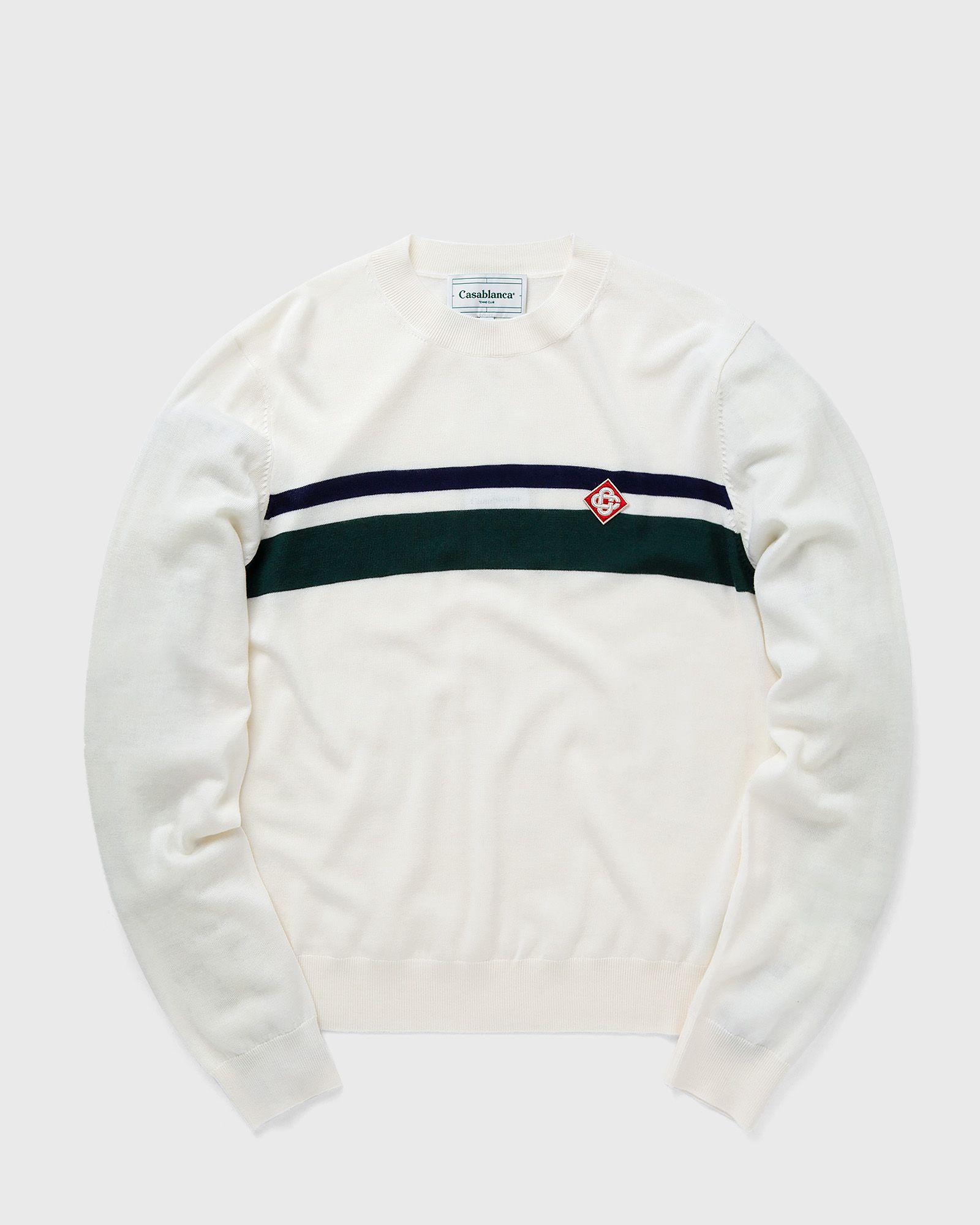 STRIPED WOOL CREW NECK JUMPER