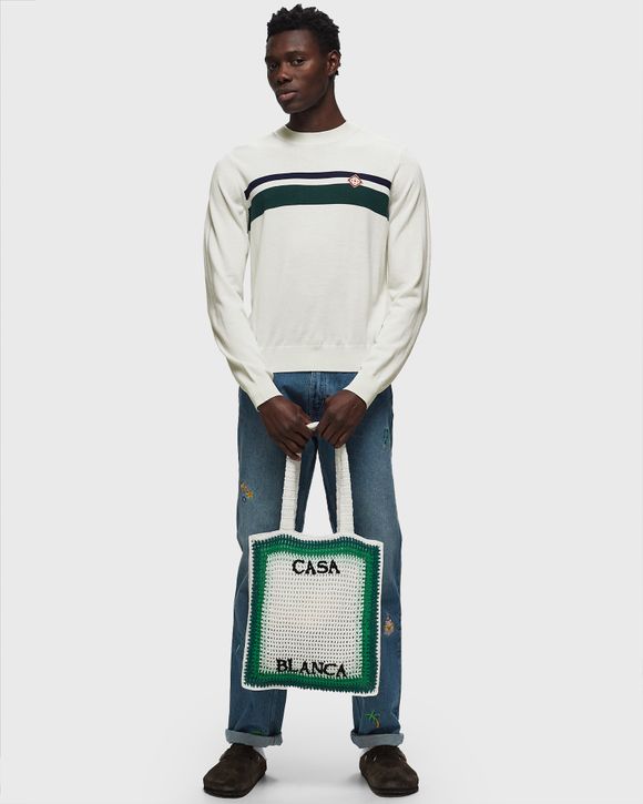 STRIPED WOOL CREW NECK JUMPER