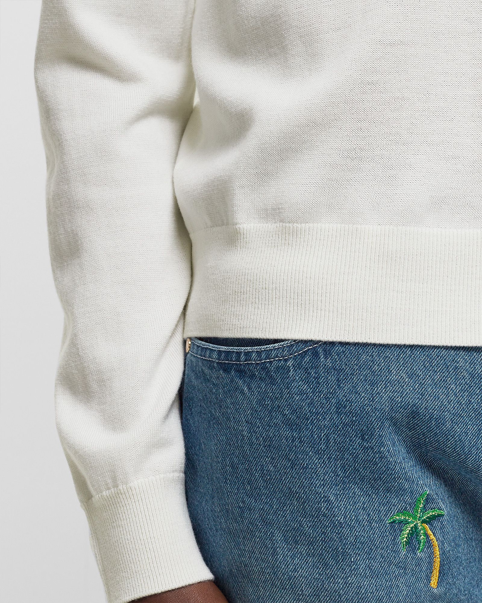 STRIPED WOOL CREW NECK JUMPER