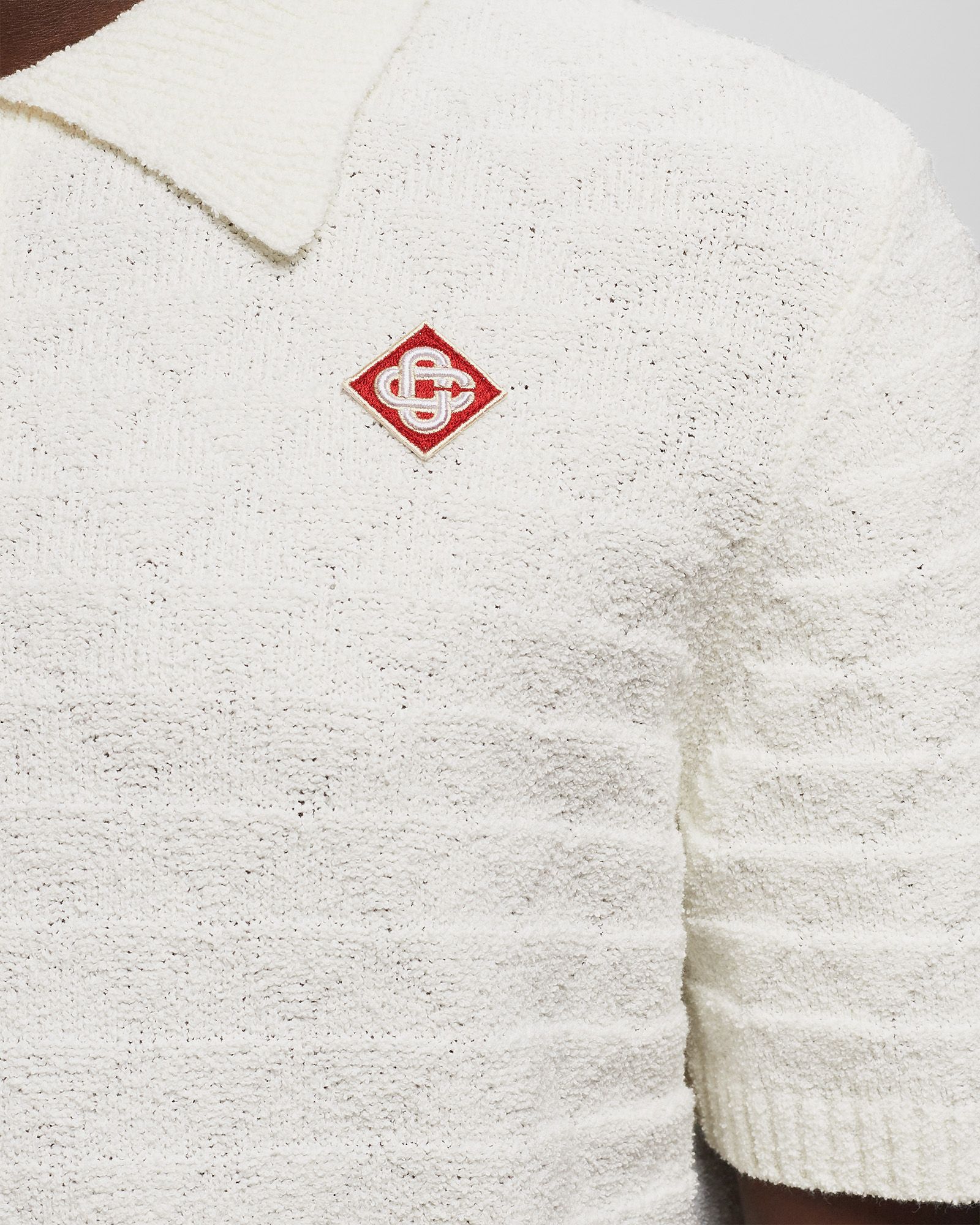 TRIANGLE BOUCLE POLO SHIRT