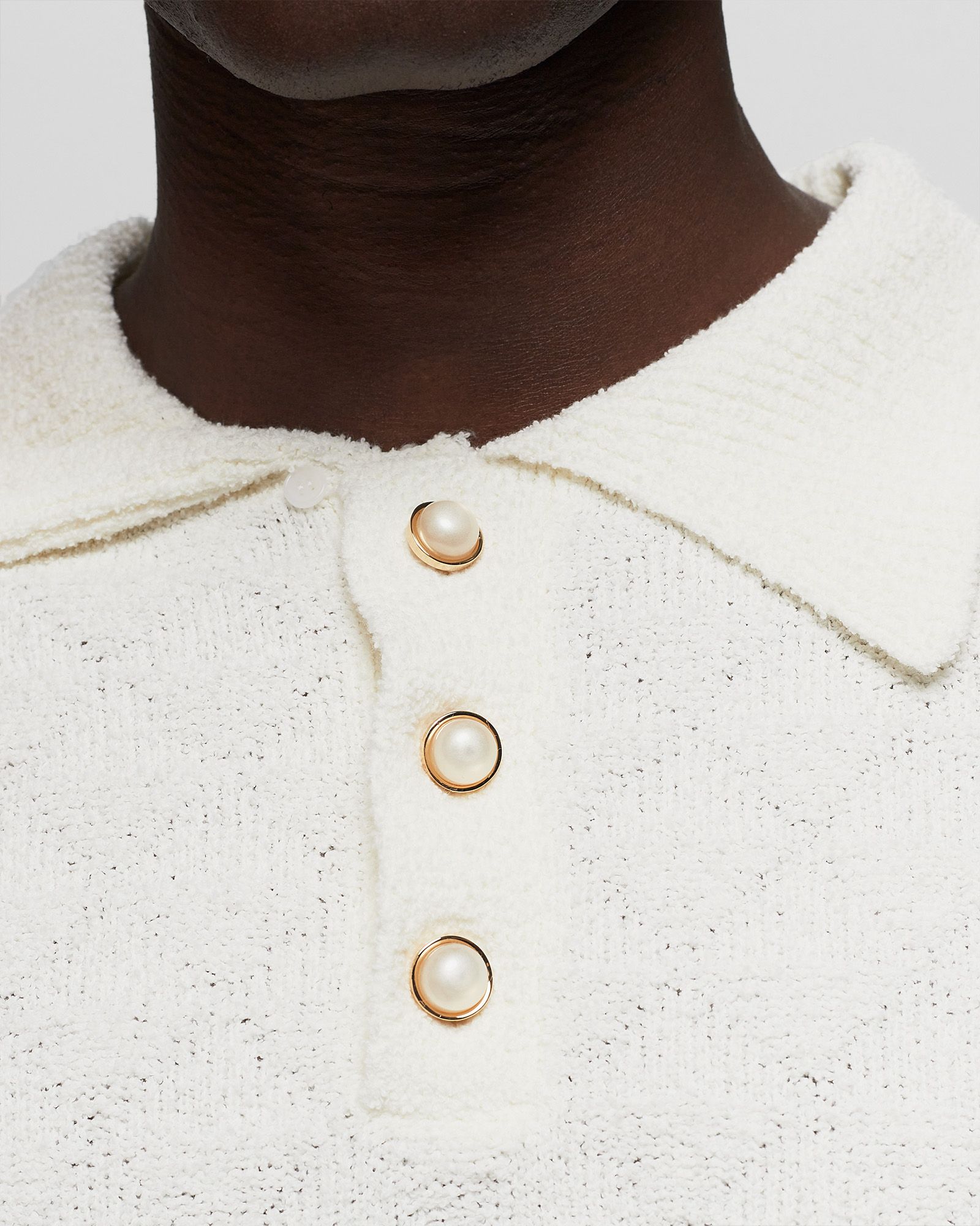 TRIANGLE BOUCLE POLO SHIRT