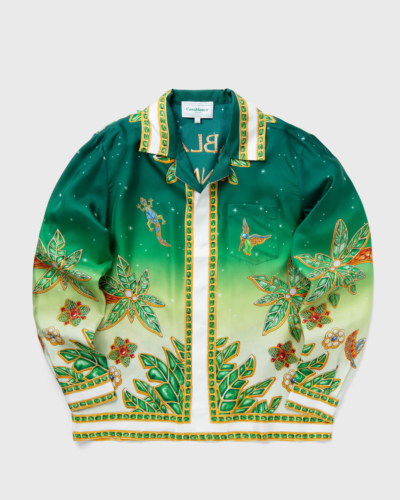 UNISEX CUBAN COLLAR LONG SLEEVE SHIRT