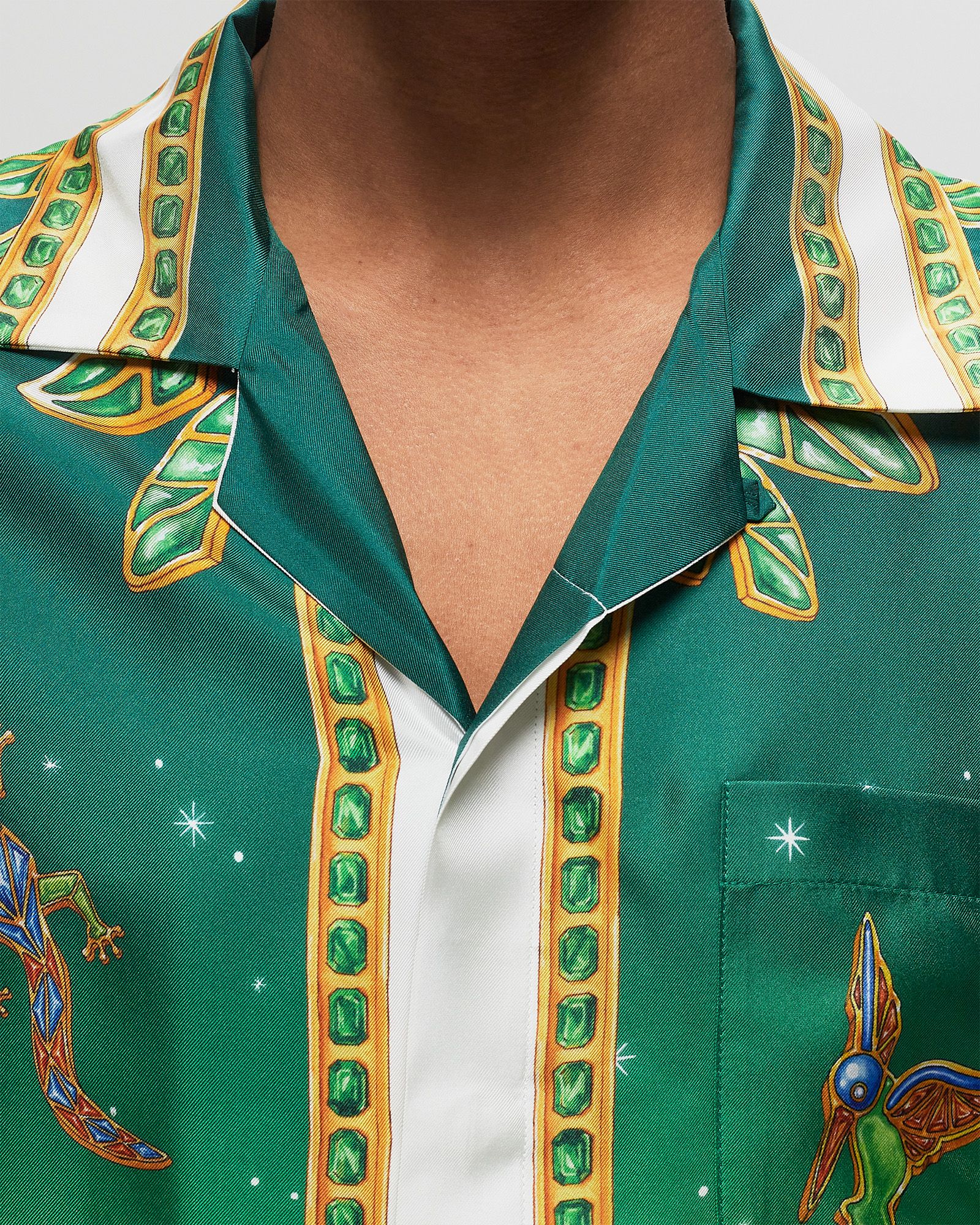 UNISEX CUBAN COLLAR LONG SLEEVE SHIRT