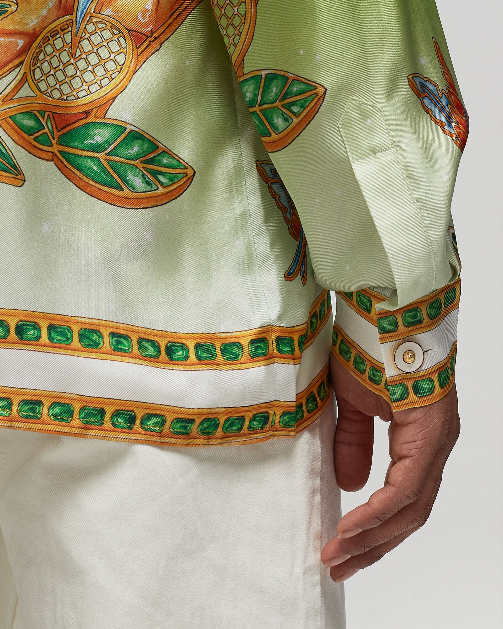 UNISEX CUBAN COLLAR LONG SLEEVE SHIRT