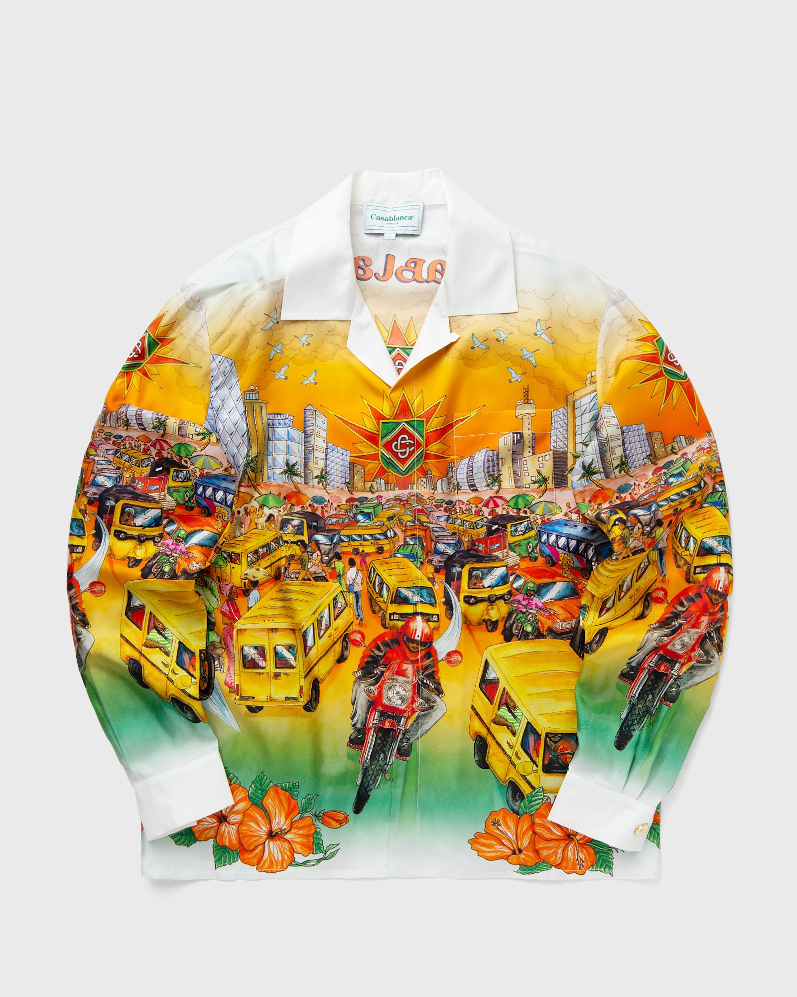 UNISEX CUBAN COLLAR LONG SLEEVE SHIRT