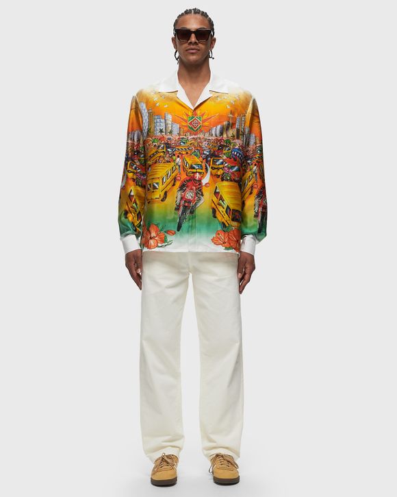 UNISEX CUBAN COLLAR LONG SLEEVE SHIRT