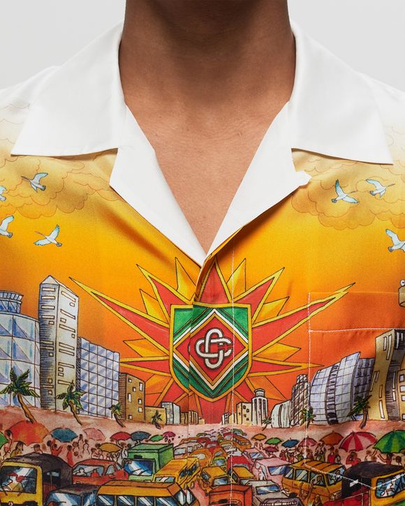 UNISEX CUBAN COLLAR LONG SLEEVE SHIRT