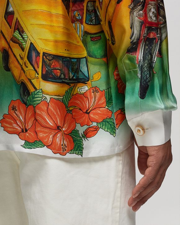 UNISEX CUBAN COLLAR LONG SLEEVE SHIRT