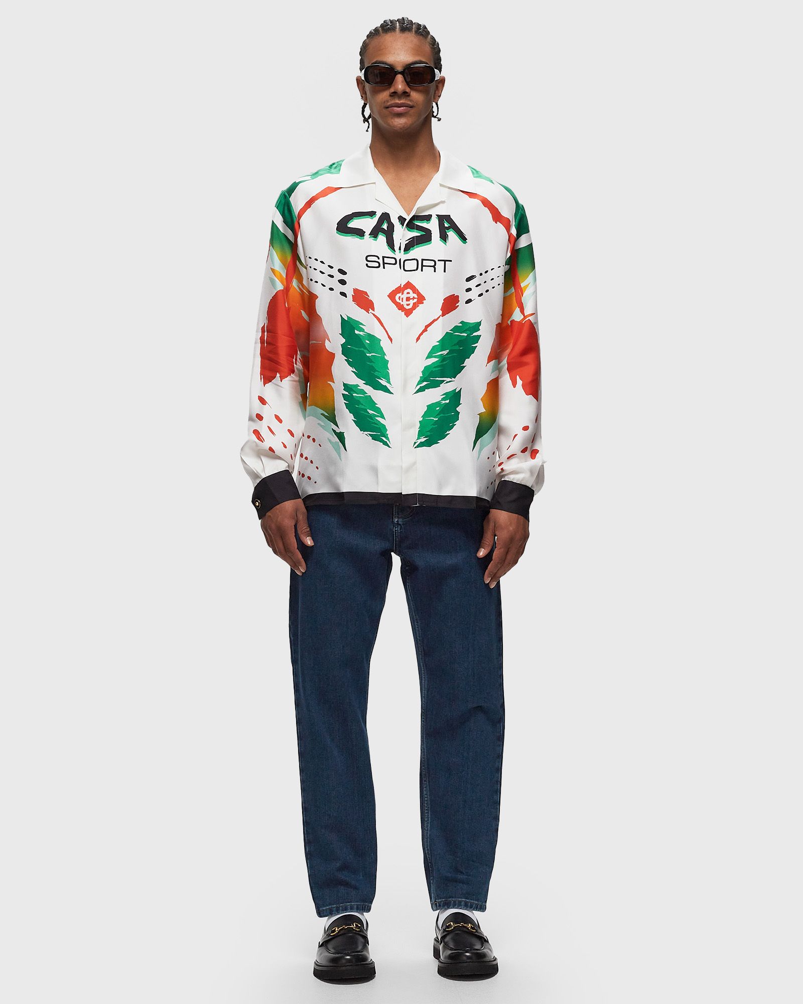 UNISEX CUBAN COLLAR LONG SLEEVE SHIRT