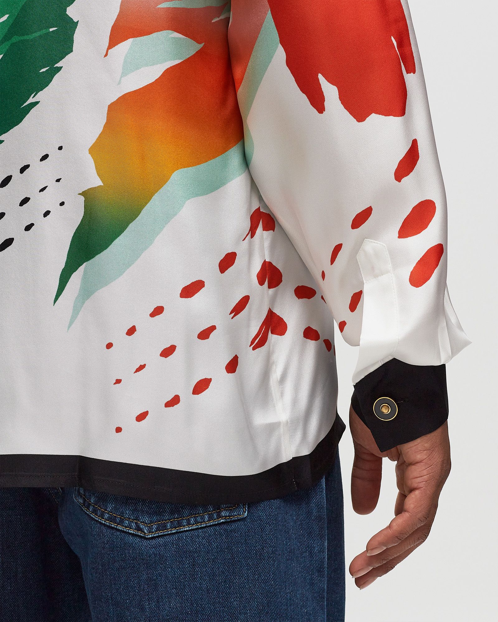 UNISEX CUBAN COLLAR LONG SLEEVE SHIRT