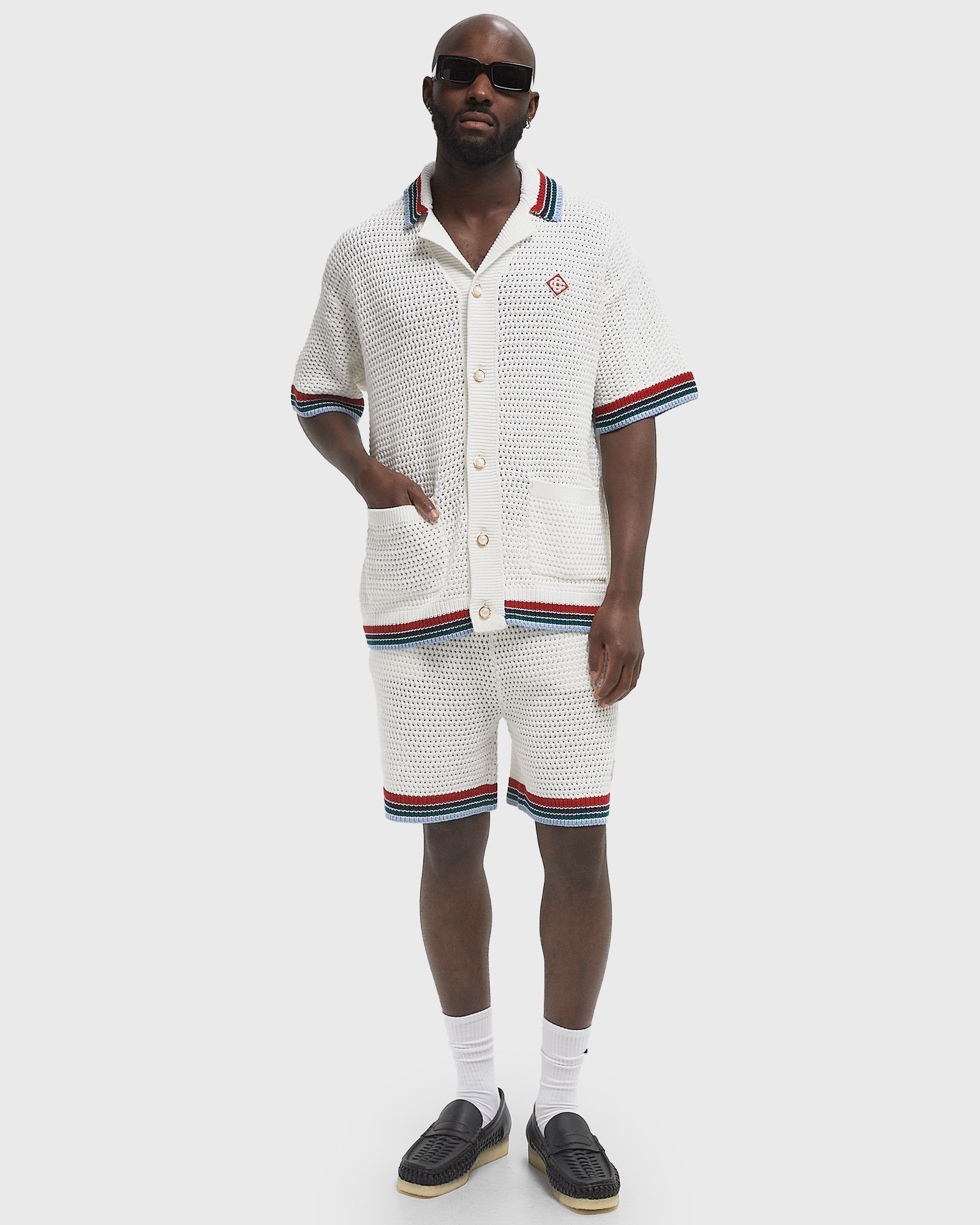 SPORTY FAUX CROCHET SHIRT