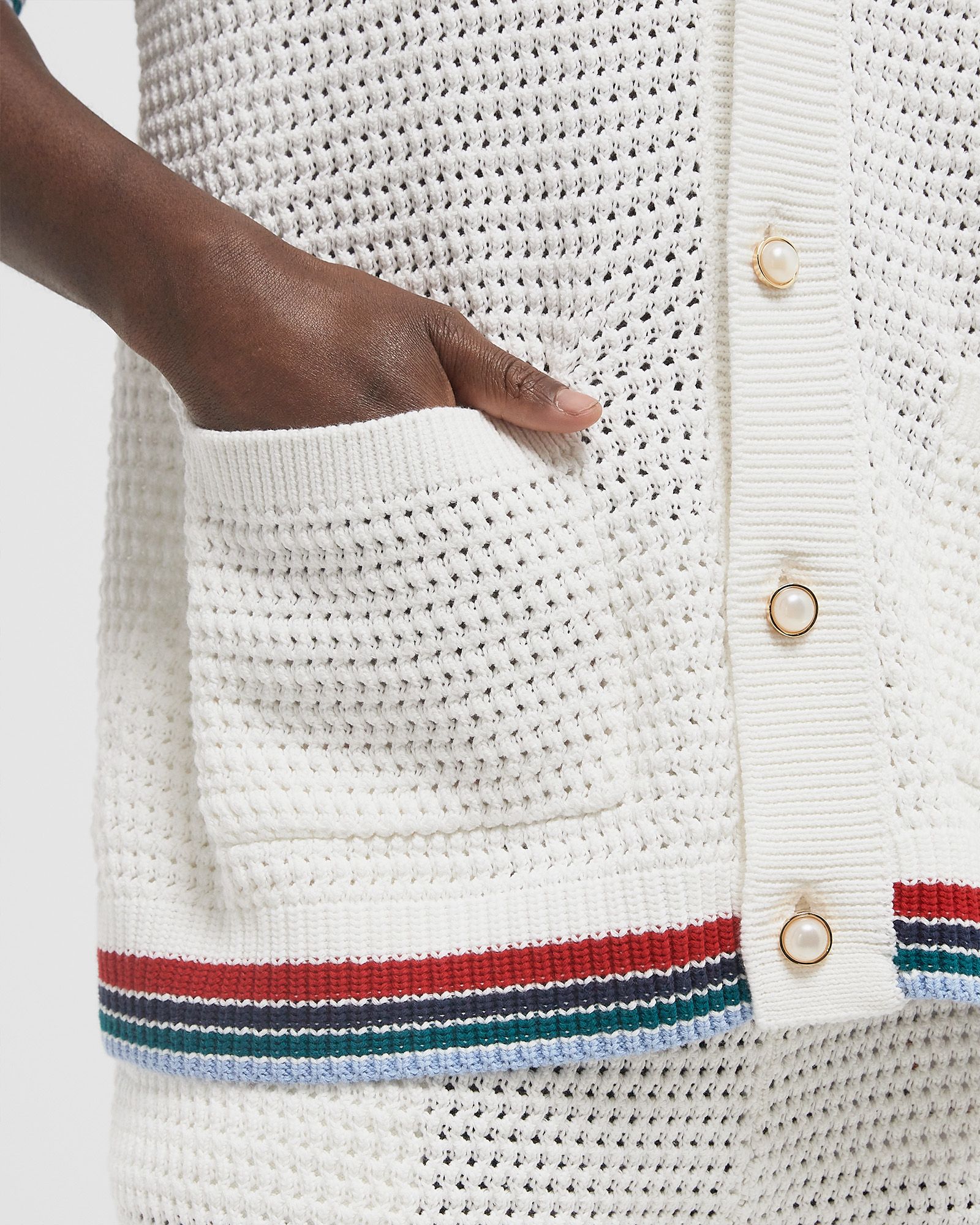 SPORTY FAUX CROCHET SHIRT