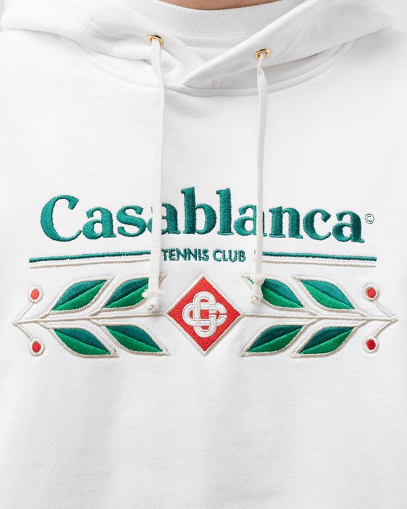 Casablanca LAUREL EMBROIDERED HOODIE White BSTN Store