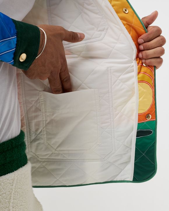 PRINTED AND QUILTED HUNTING JACKET