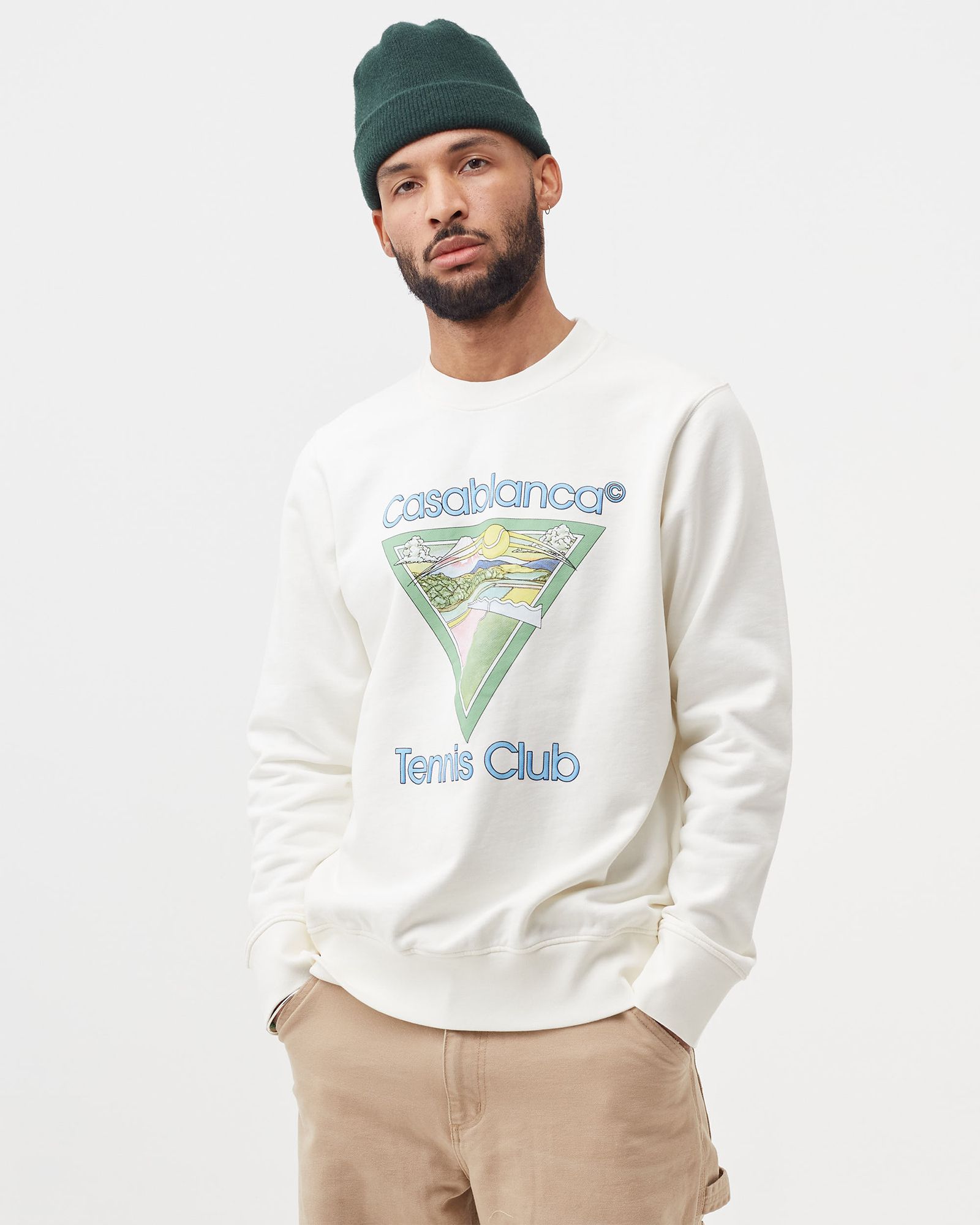 Casablanca TENNIS CLUB SWEATSHIRT White | BSTN Store