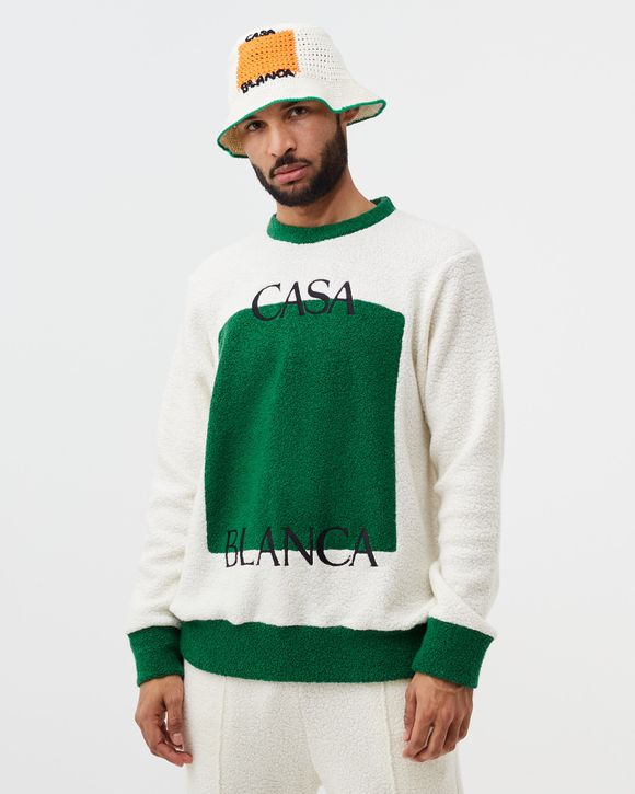 EMBROIDERED COLOUR BLOCK SWEATSHIRT