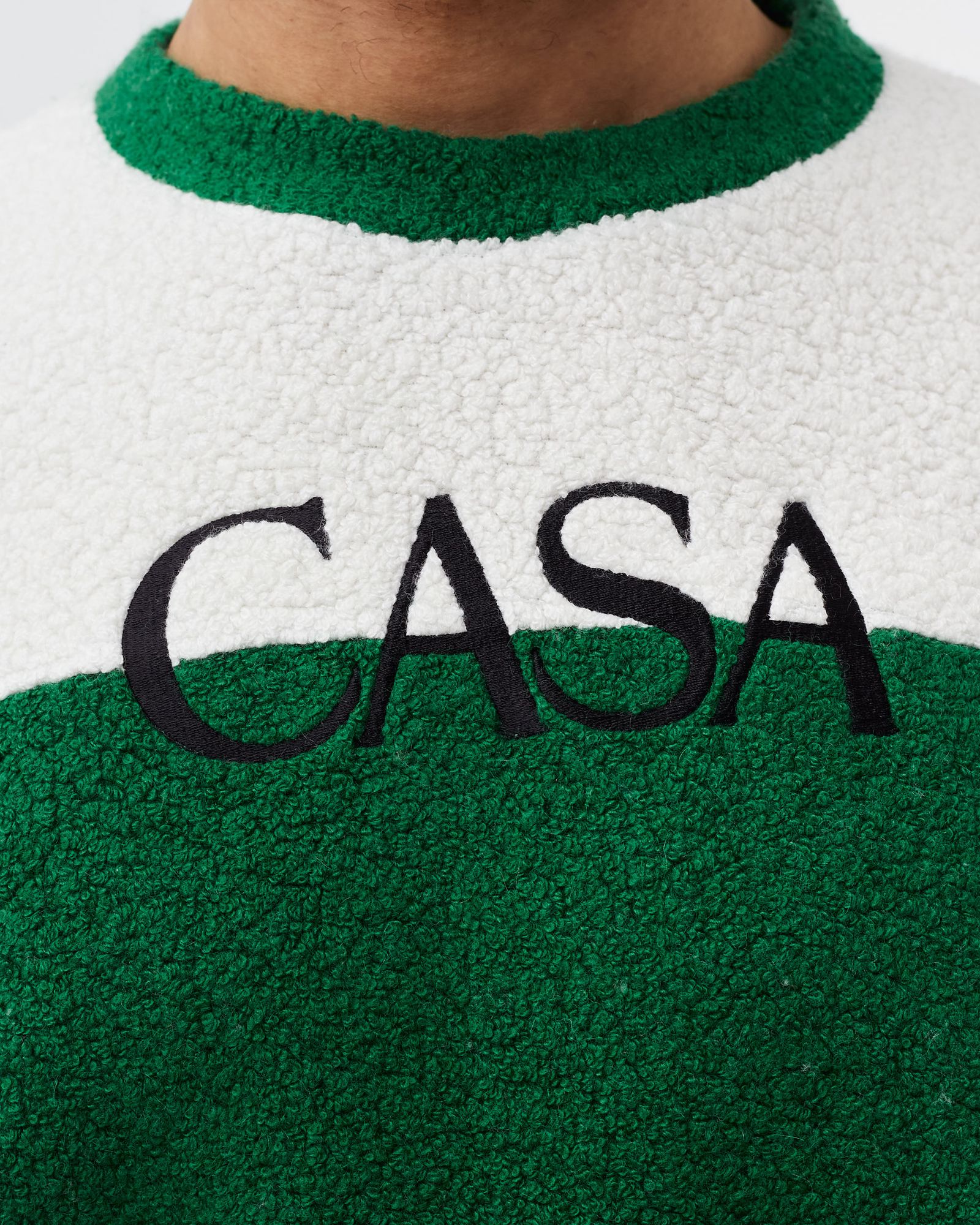 EMBROIDERED COLOUR BLOCK SWEATSHIRT