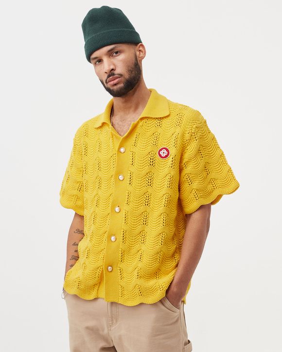 Casablanca CROCHET POLO SHIRT Yellow | BSTN Store