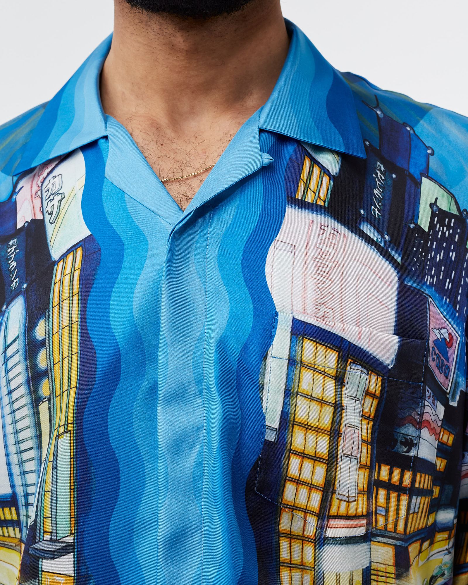 LONG SLEEVE CUBAN COLLAR SHIRT