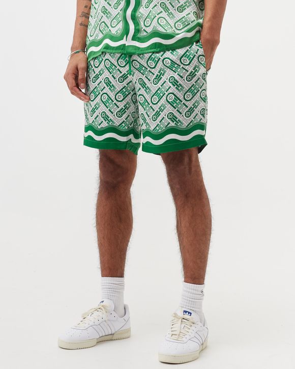 ショートパンツ Casablanca Short Pants With Silk Graphic Print Casablancaのマルチカラー グラデーション シルク ショート