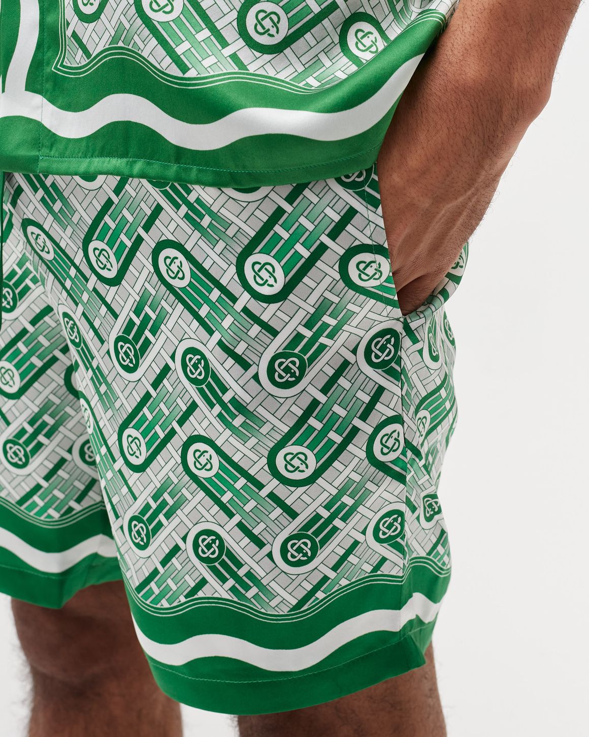 ショートパンツ Casablanca Short Pants With Silk Graphic Print Multicolour Silk shorts with print Casablanca - Vitkac Canada