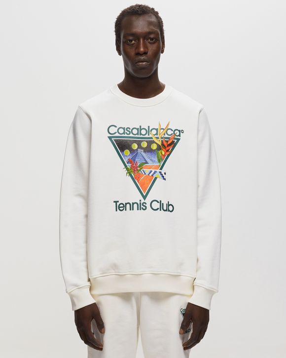 Casablanca Tennis Club Icon Printed Unisex Sweatshirt White BSTN