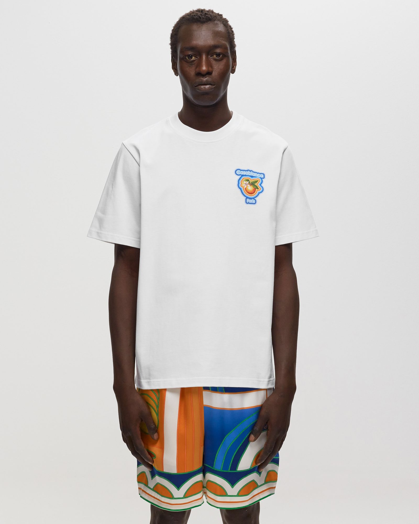 Casablanca Radiating Orange Printed Tee White | BSTN Store