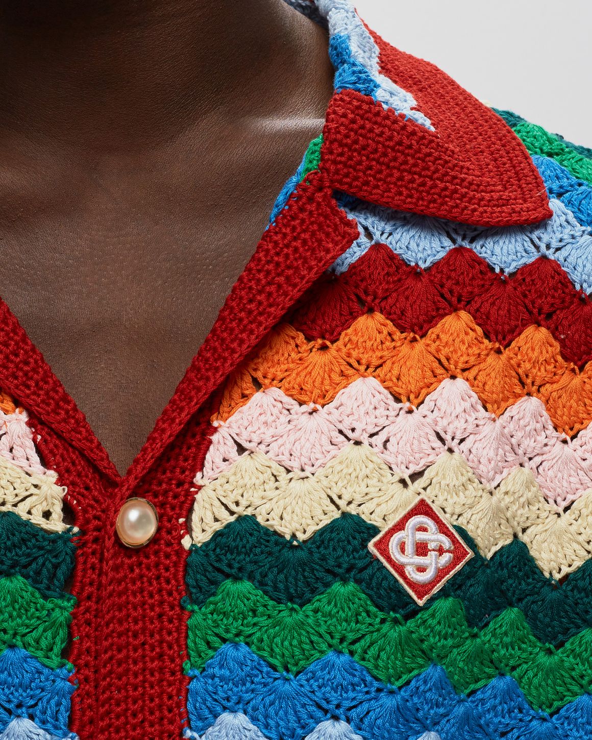 CASABLANCA 2023SS ニットシャツ M 美品 Buy Casablanca Knitted Collar Short-Sleeve Shirt 'Casa Way