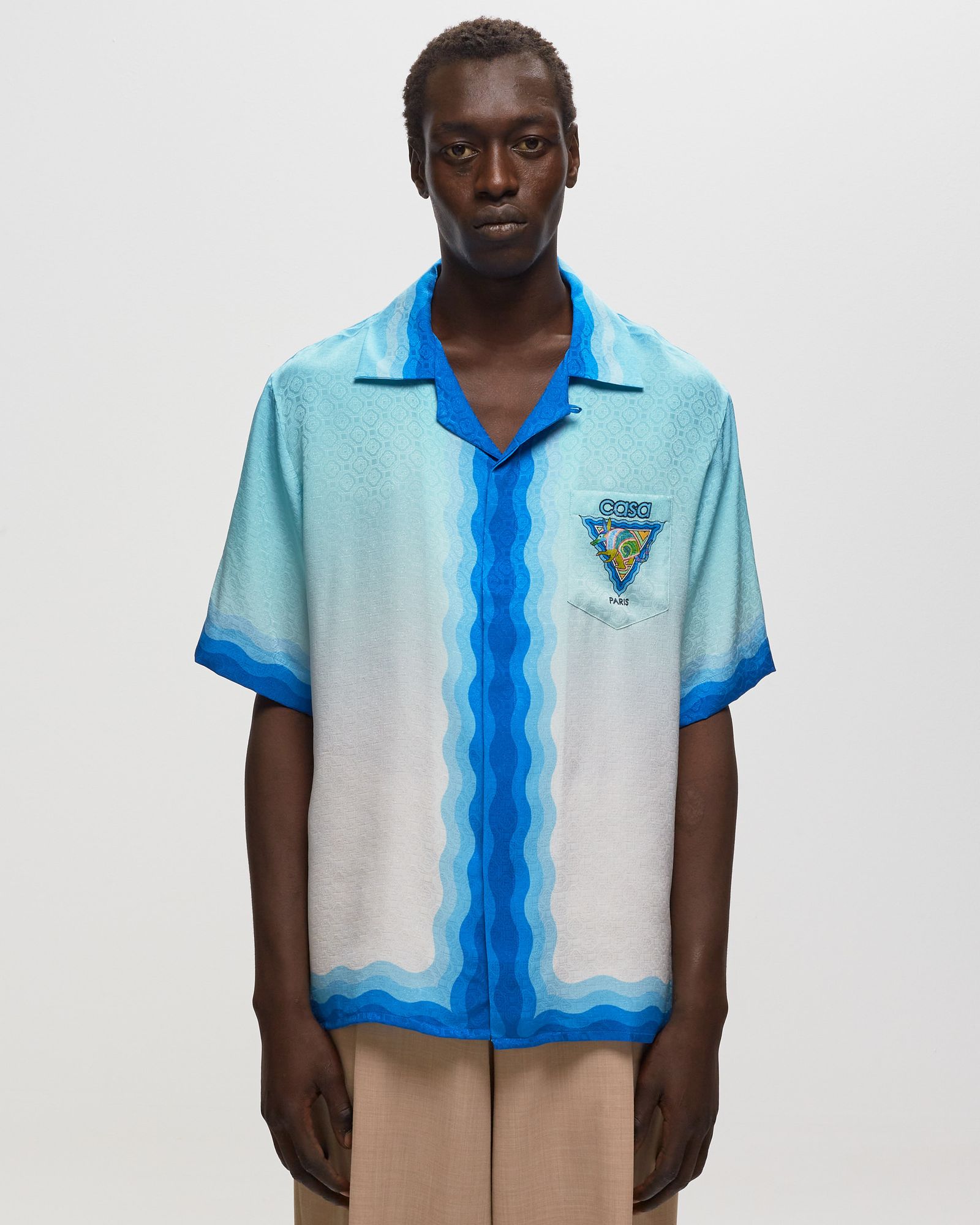 Cuban Collar Short Sleeve Shirt