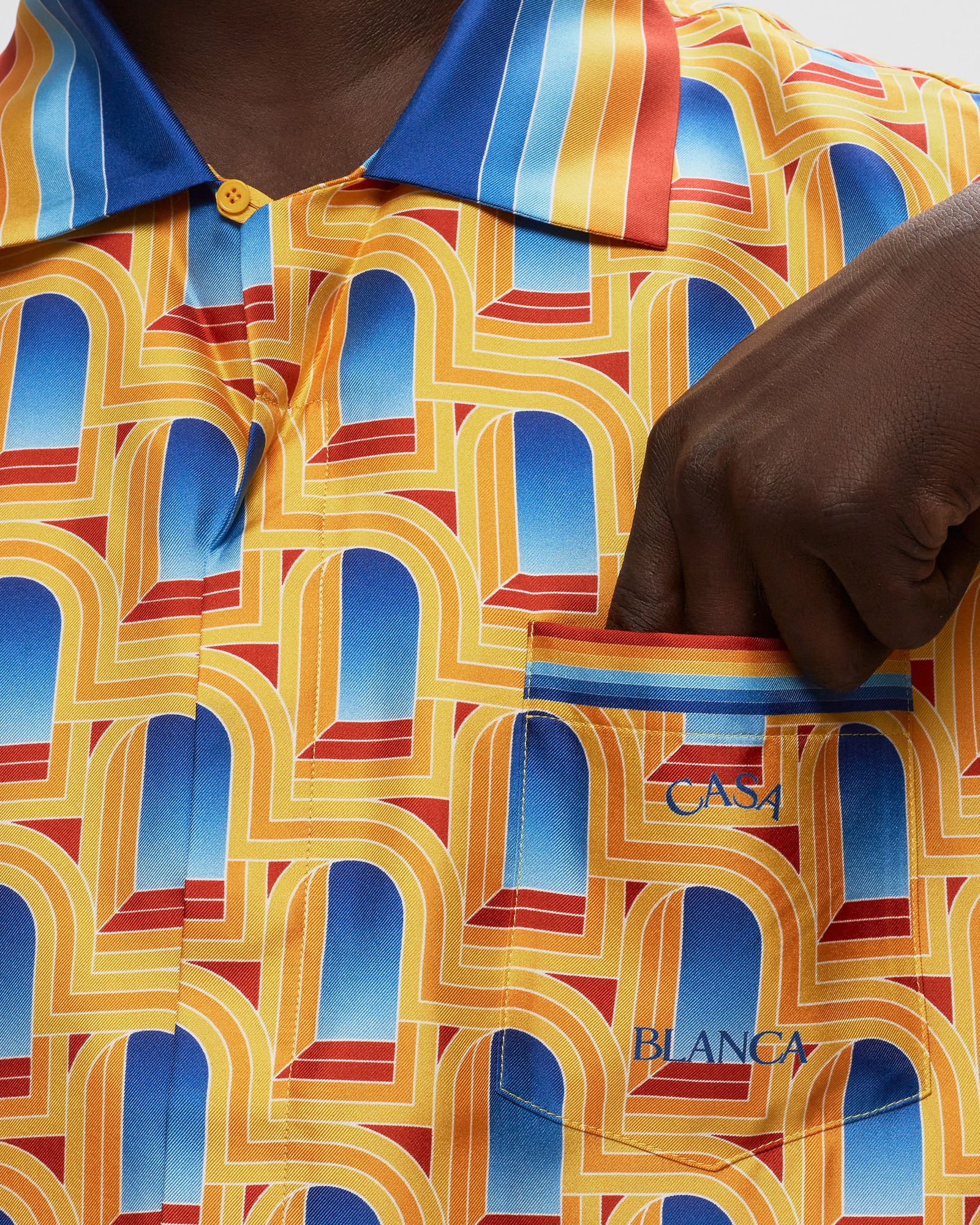 Cuban Collar Short Sleeve Shirt