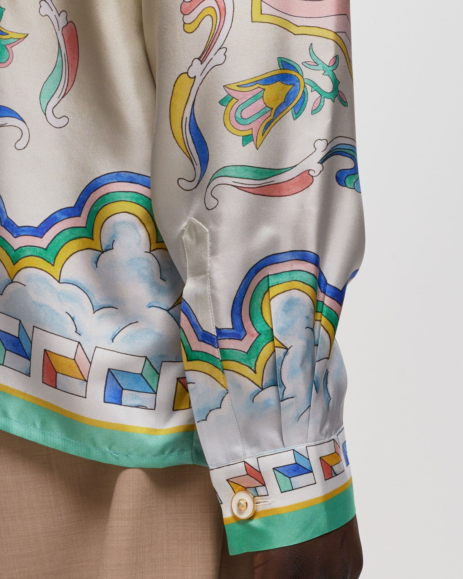 Cuban Collar Long Sleeve Shirt