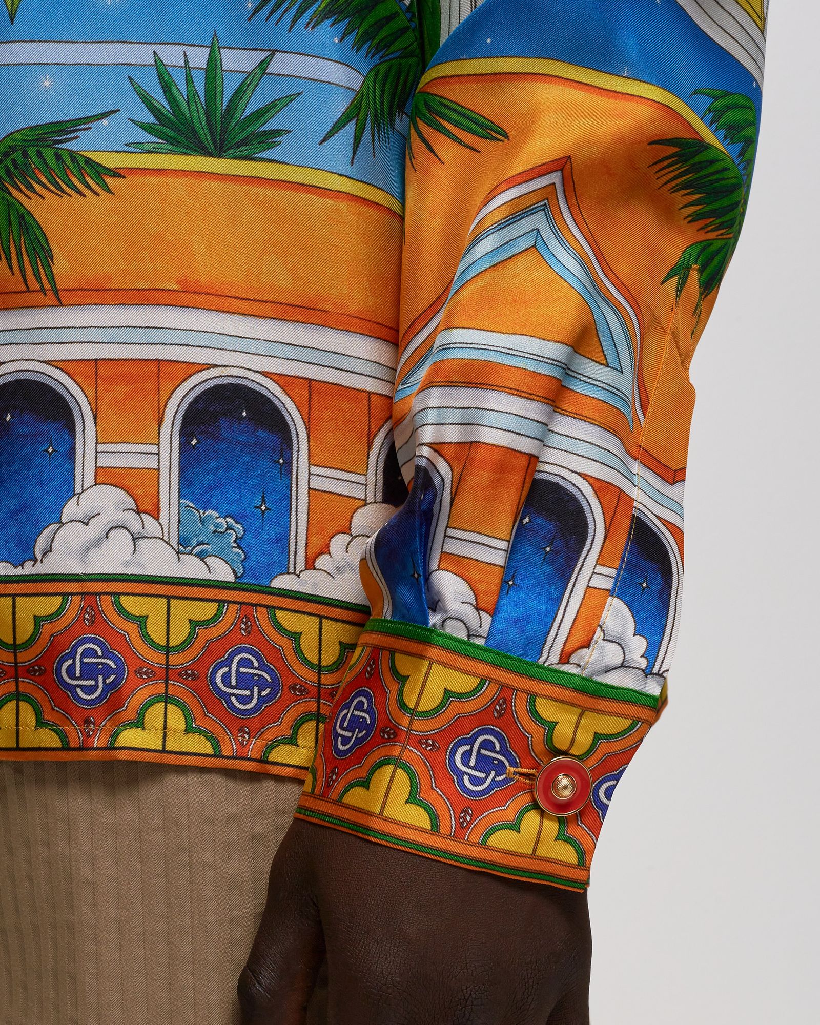 Cuban Collar Long Sleeve Shirt