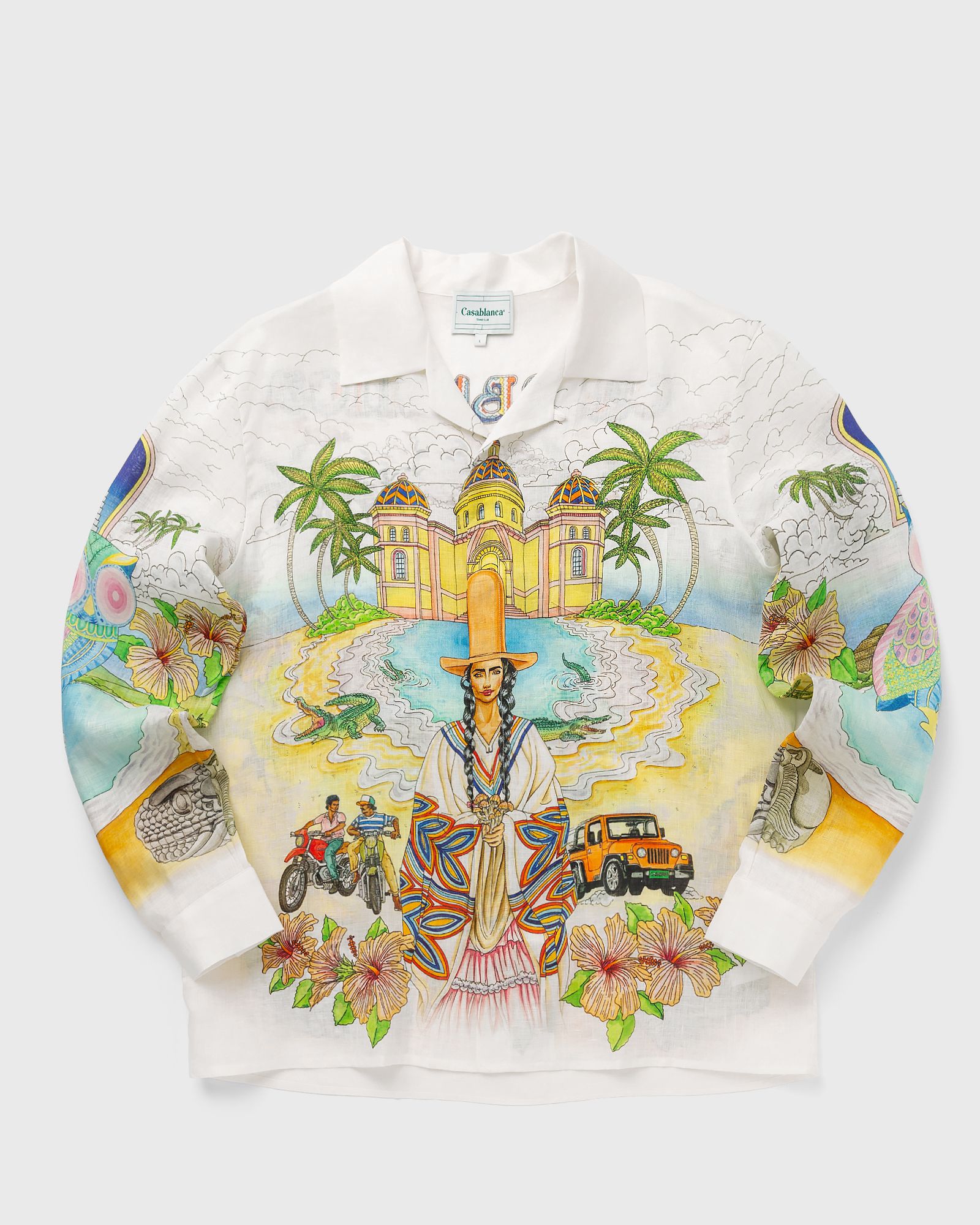 Cuban Collar Long Sleeve Shirt