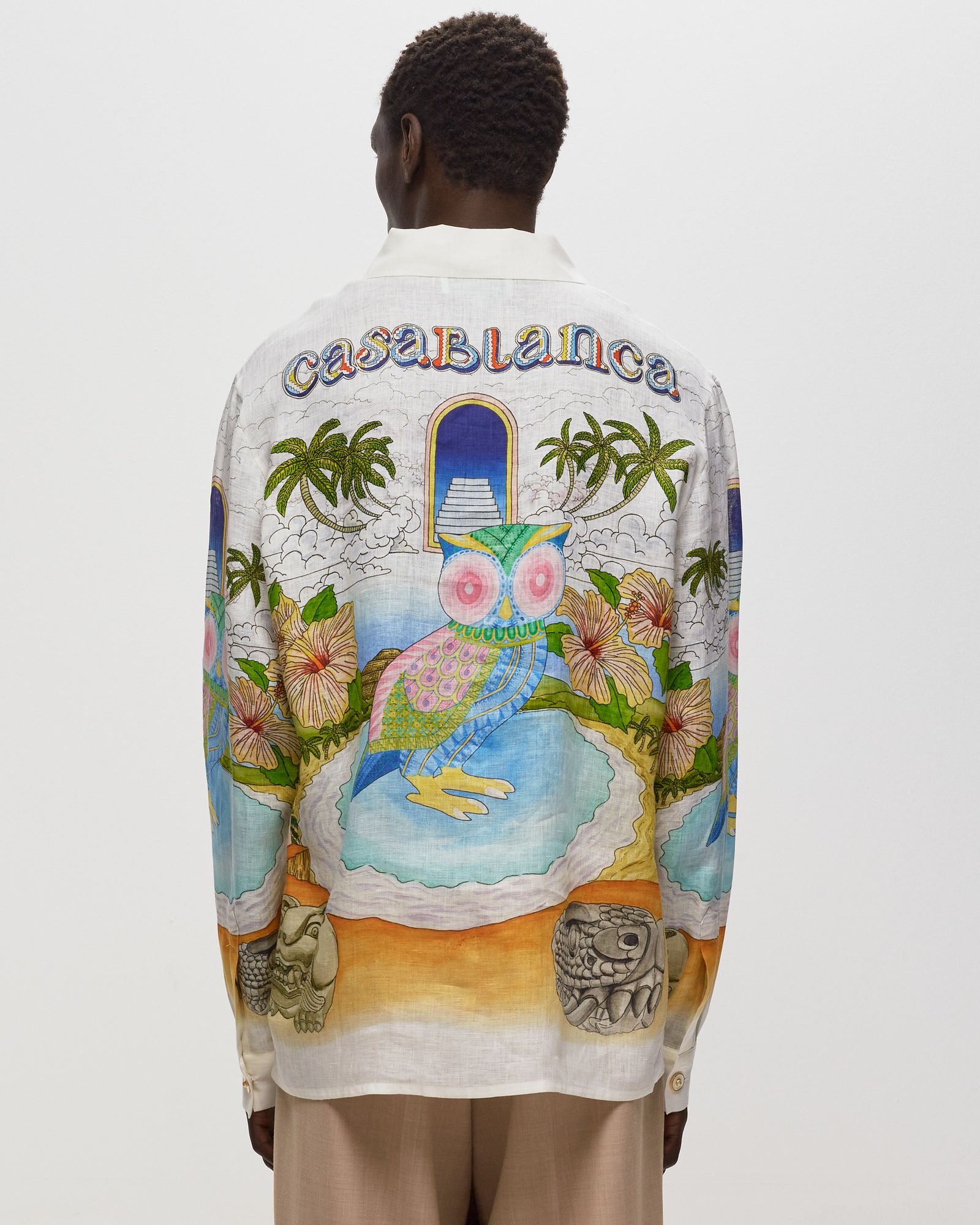 Cuban Collar Long Sleeve Shirt