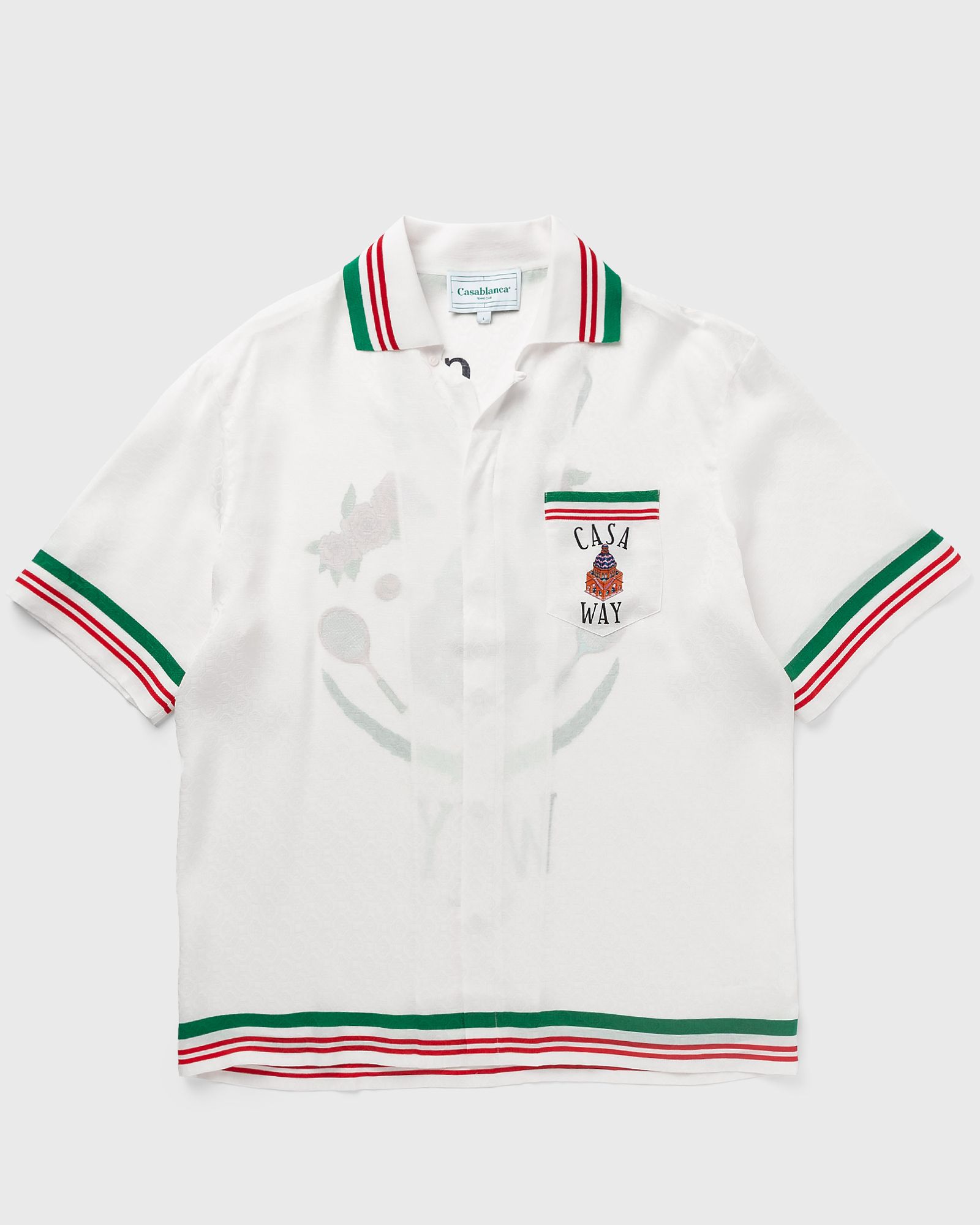 Knitted Collar Short Sleeve Shirt