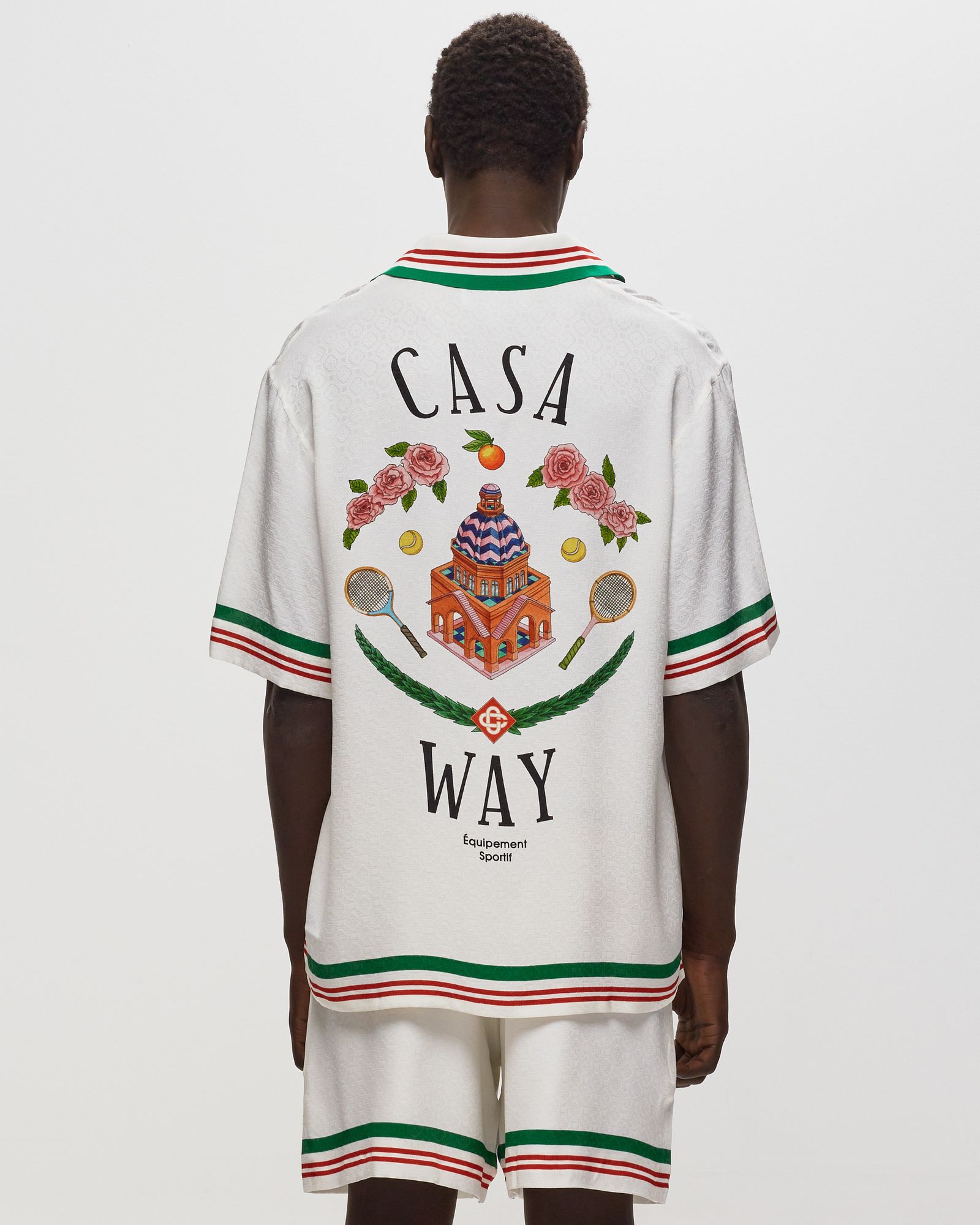 Knitted Collar Short Sleeve Shirt