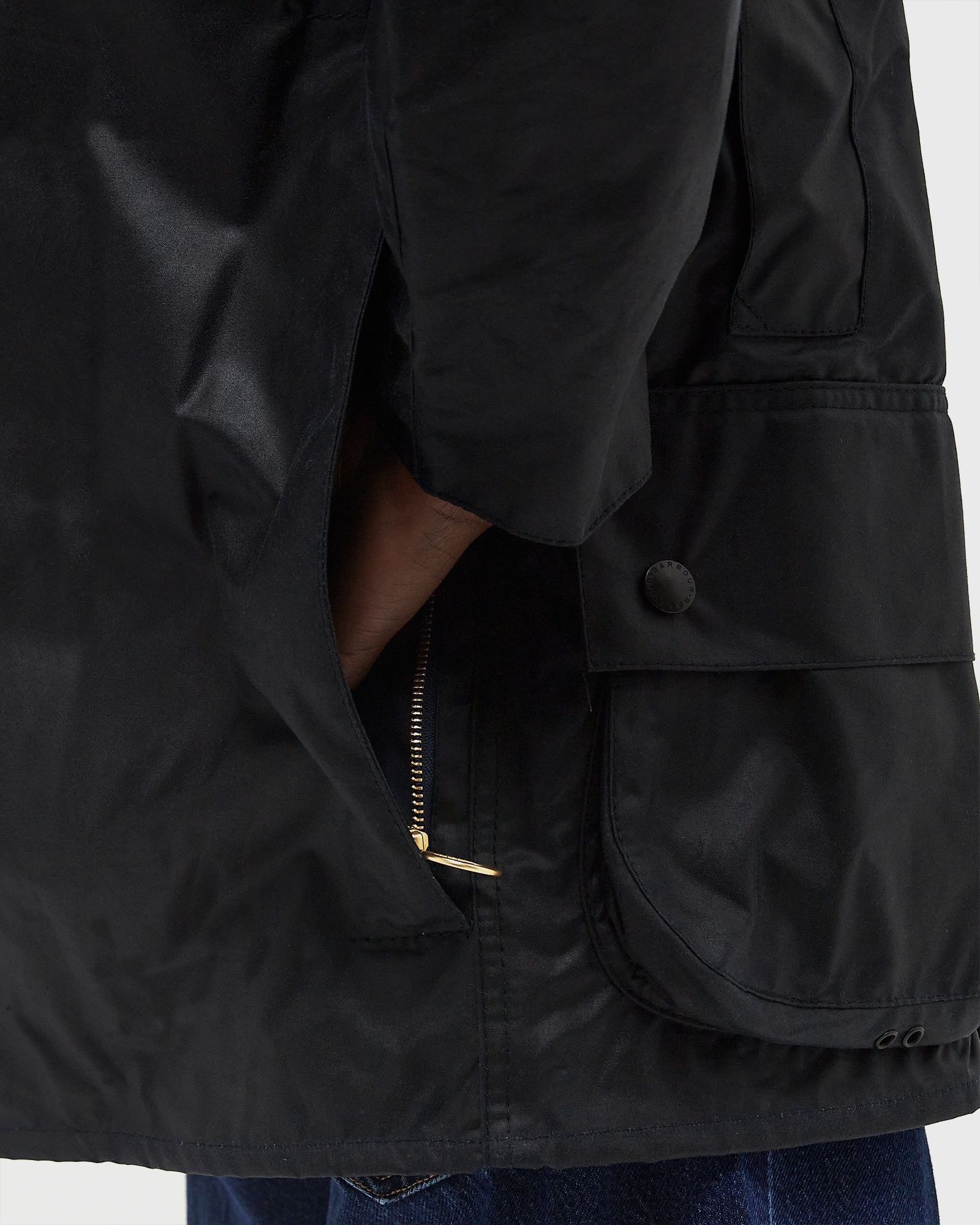 Barbour Beaufort Wax Jacket Black | BSTN Store