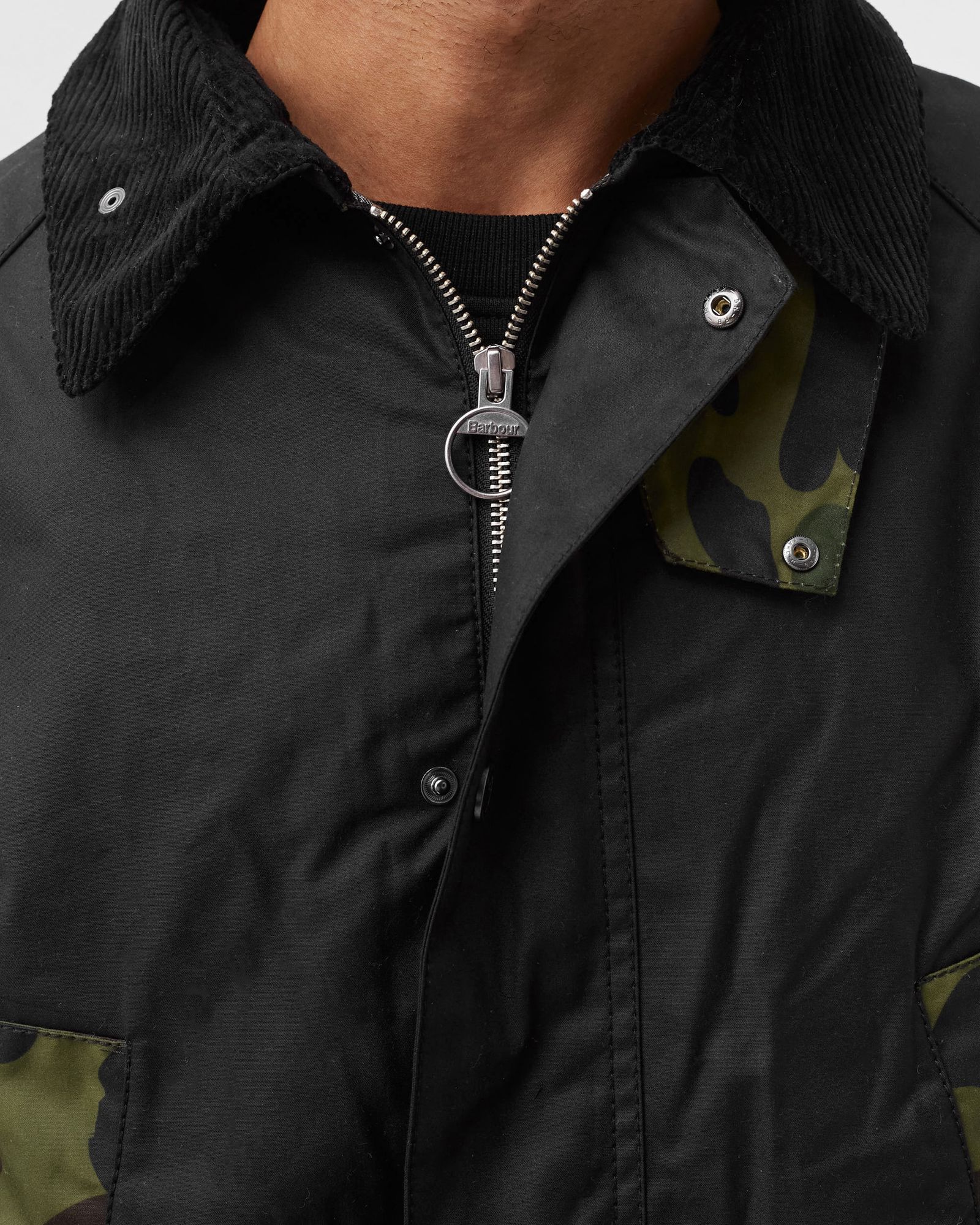 Barbour Barbour x Bape Camo Bedale Jacket Black | BSTN Store