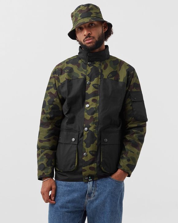 Barbour Barbour x Bape Camo Rain Jacket Black - BLACK