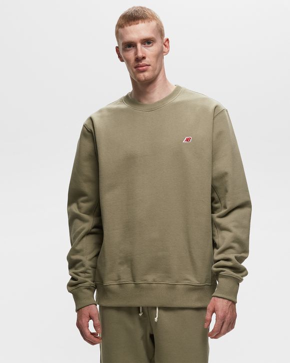 New Balance MADE in USA Core Crewneck Sweatshirt Green - TRUE CAMO