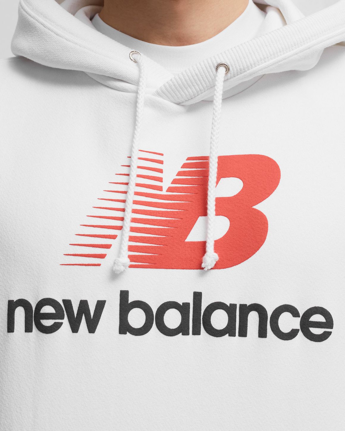 New balance white hoodie clearance