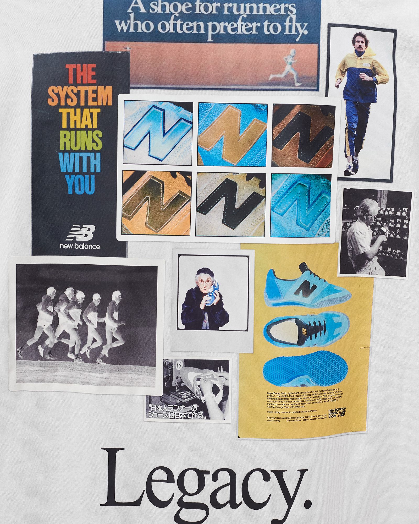 Athletics Legacies Graphic Collage Long Sleeve Tee